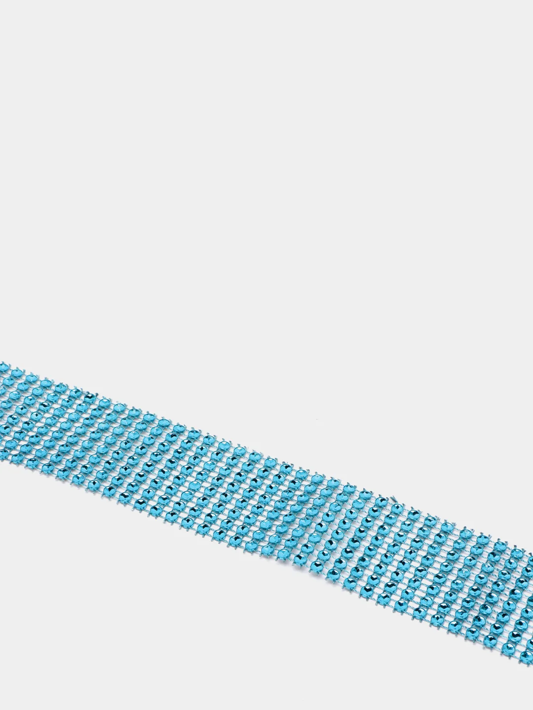 Бирюзовый сетка стразовая