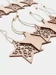 Золотой набор деревянных елочных игрушек