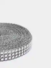 Серебряный стразовая сетка / лента стразовая