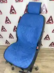 Лазурный накидки на сидения авто, пара, с двойной строчкой, замша