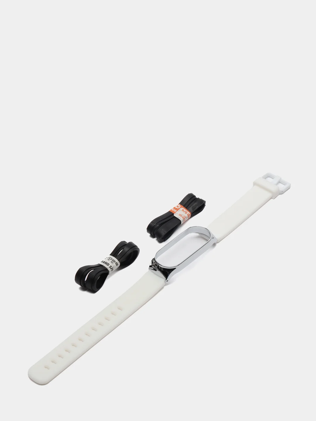 Белый ремешок для Xiaomi mi band 3, 4, 5, 6, фирменный силиконовый, с металлической капсулой