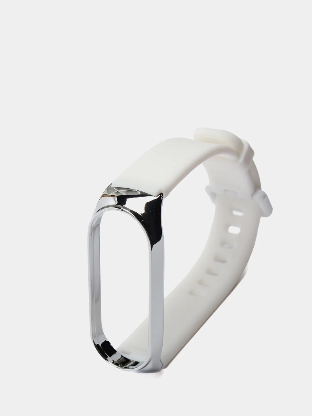 Белый ремешок для Xiaomi mi band 3, 4, 5, 6, фирменный силиконовый, с металлической капсулой