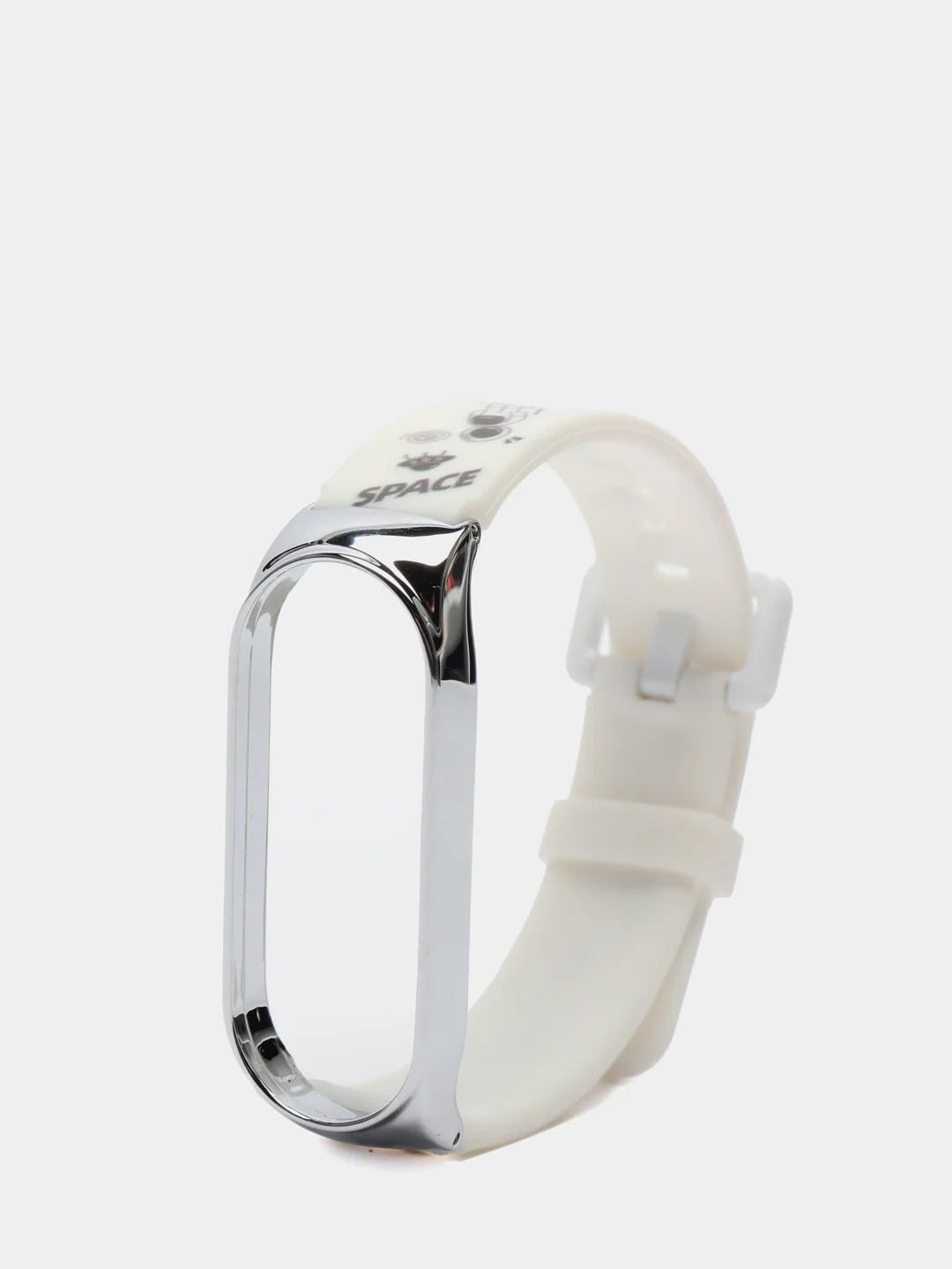 Белый ремешок силиконовый для Xiaomi Mi Band 3 4 5 6 сяоми ми банд