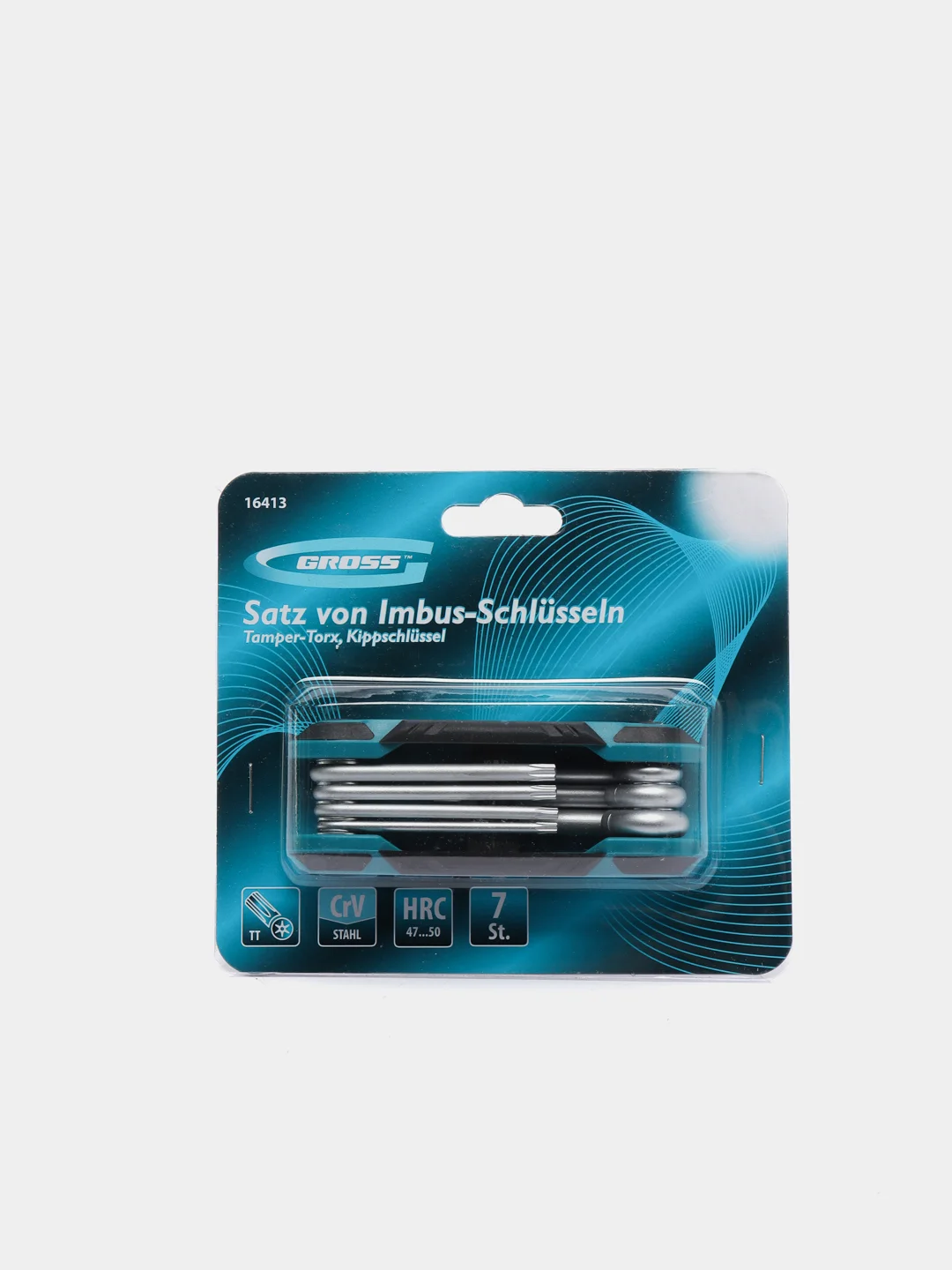 Ключи набор (имбусовые отвертки) CrV Gross Tamper-Torx, складные, 8 штук