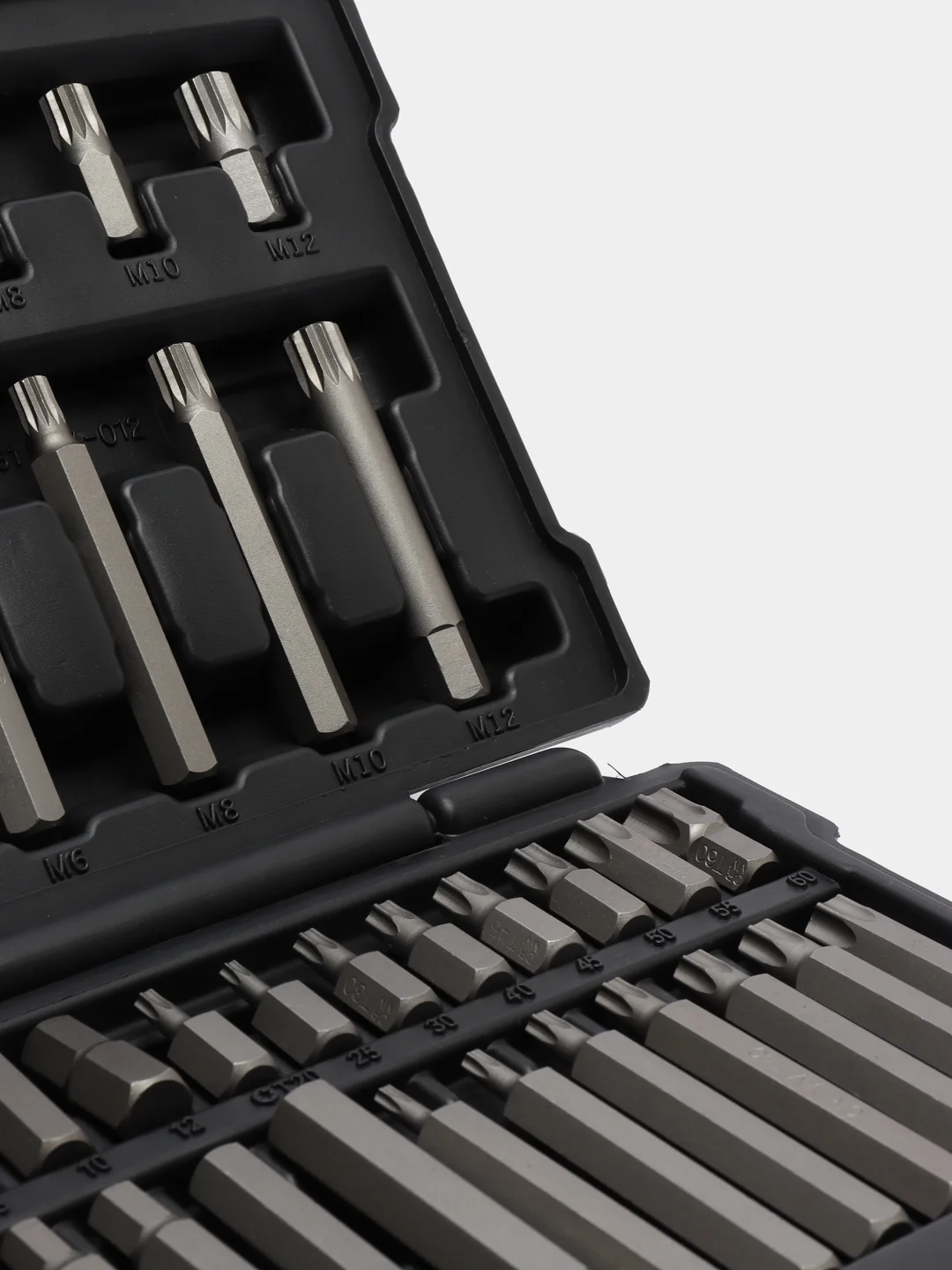 Набор бит HEX, Torx , SPLine, хвостовик-шестигранник 1/2, CrV, 42 шт. Stels