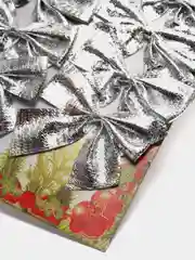 Серебряный елочное украшение бантики/ Бантики на елку