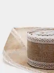 Лента льняная кружевная  для рукоделия, тесьма льняная