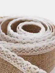 Лента льняная кружевная  для рукоделия, тесьма льняная