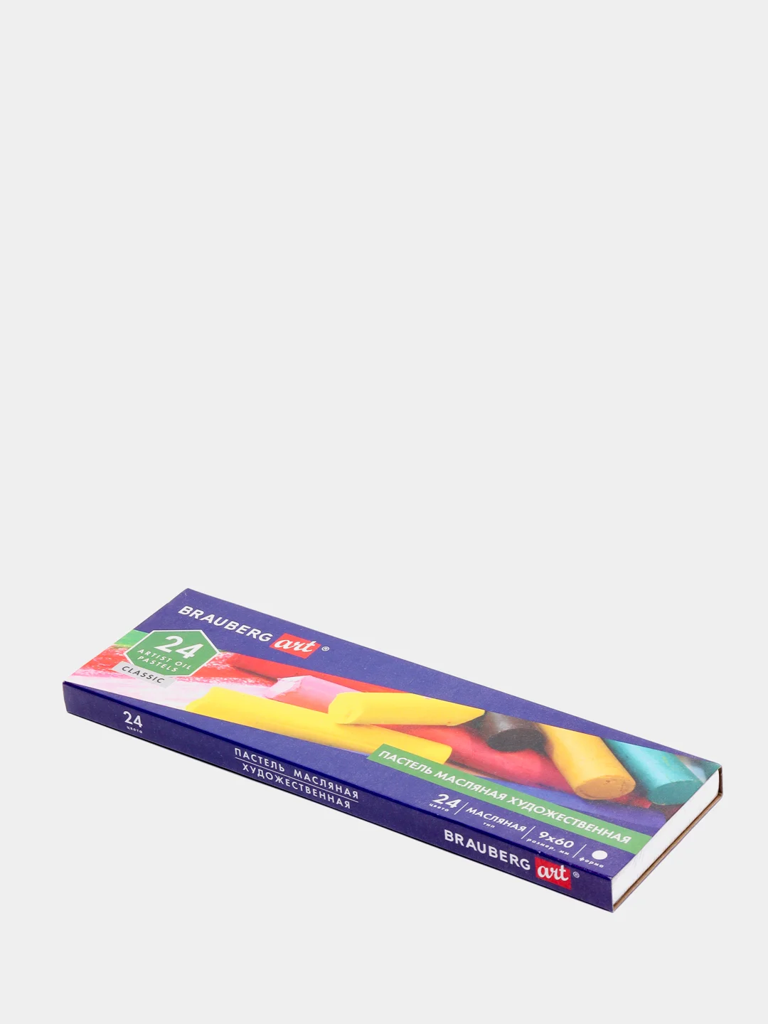Пастель масляная художественная BRAUBERG ART CLASSIC, 24 цвета, круглое сечение, 181448