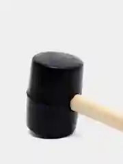 Киянка молоток резиновая с деревянной ручкой, черная, Чеглок