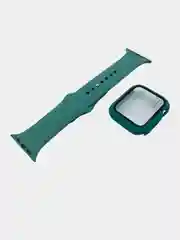 Зелёный хаки ремешок, бампер и стекло Apple Watch Classic 38 40 42 44 mm Series 1, 2, 3, 4, 5, 6, SE