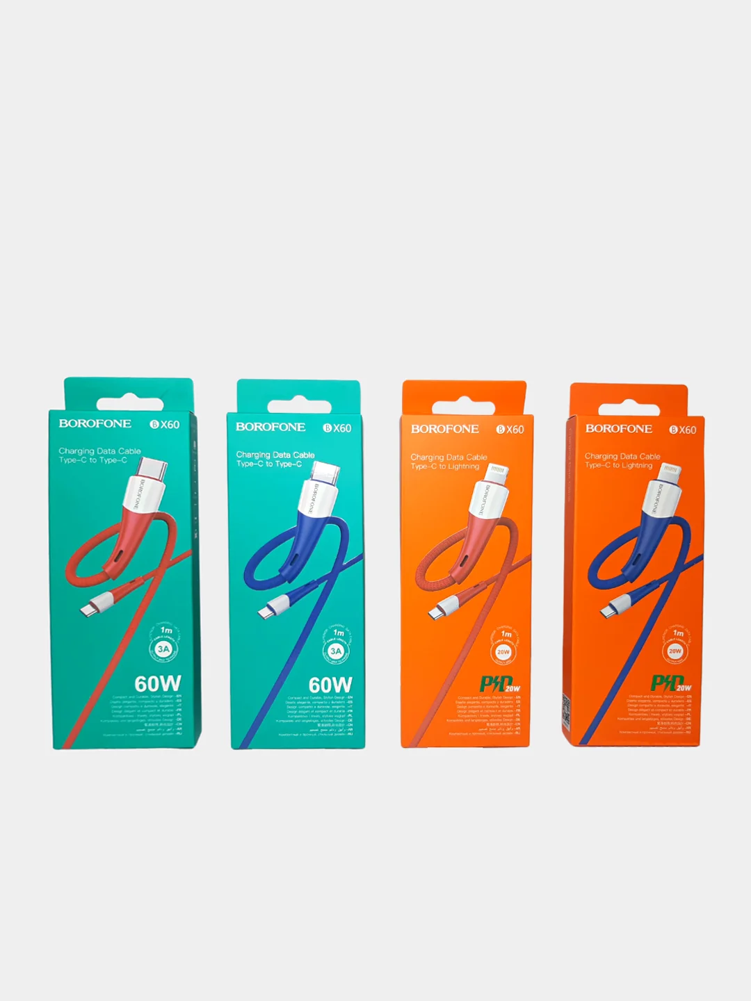 Кабель USB BOROFONE BX60 для зарядки и передачи данных Micro Type-C Lightning