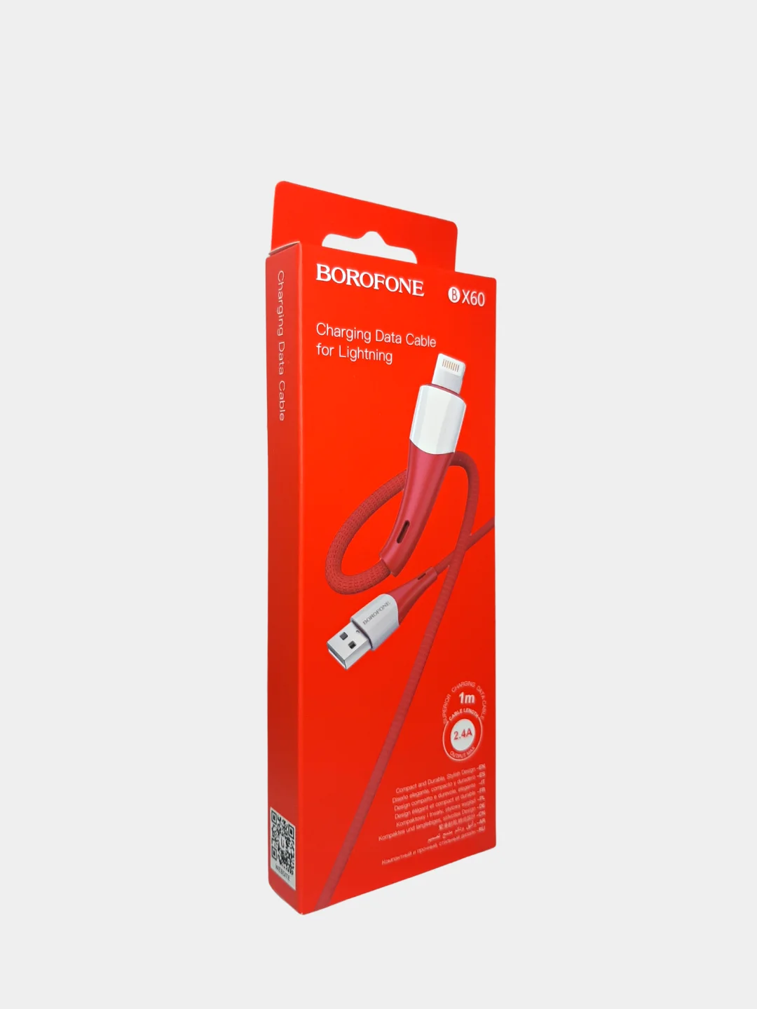 Красный кабель USB BOROFONE BX60 для зарядки и передачи данных Micro Type-C Lightning