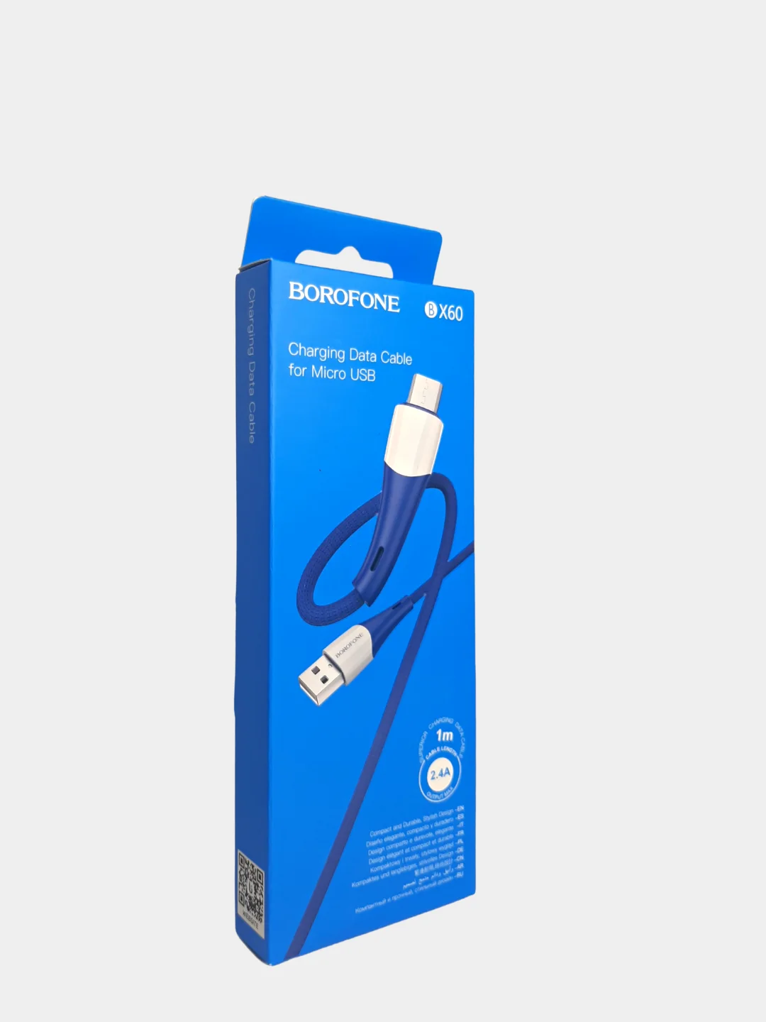 Синий кабель USB BOROFONE BX60 для зарядки и передачи данных Micro Type-C Lightning