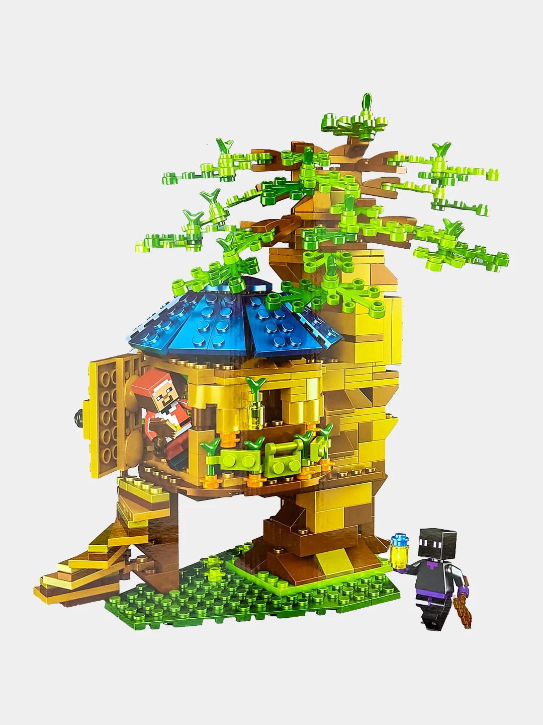 Зеленый конструктор майнкрафт, дом на дереве, деревня Minecraft, дракон, остров сокровищ, крепость