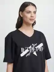 Черный футболка INTREPID, черный