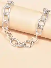 Серый металлик металлическое цепное ожерелье