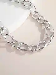 Серебряный металлическое цепное ожерелье
