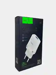 Белый сетевое зарядное устройство (СЗУ) HOCO N1 + кабель Micro / Type-C / Lightning и без кабеля