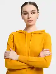Желтый свитер С КАПЮШОНОМ