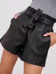 Шорты кожаные BrandStoff, женские, из экокожи