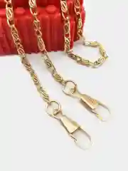 Золотой цепь с карабинами для сумки