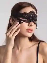Черный кружевная маска на глаза, эротическая