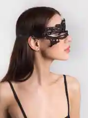 Черный кружевная маска на глаза, эротическая