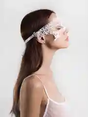 Белый кружевная маска на глаза, эротическая