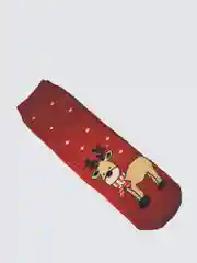 Красный носки новогодние утепленные