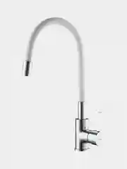 Смеситель для кухни латунный с гибким силиконовым изливом  Ledeme L4898-3