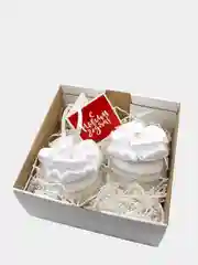 Подарочный набор новогодних елочных шаров ручной работы, 2 шара