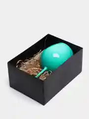 Бирюзовый бокал для вина, из цветного стекла, в подарочной упаковке