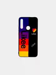 Фиолетовый чехол для смартфона Huawei Psmart Z / 9X пластиковый с силиконовыми краями и рисунком