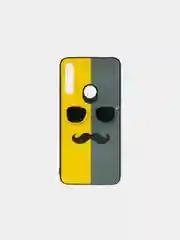 Желтый чехол для смартфона Huawei Psmart Z / 9X пластиковый с силиконовыми краями и рисунком
