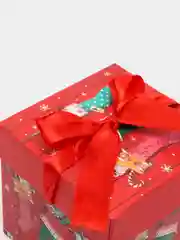Лайм подарочная коробка новогодняя с бантом