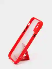 Красный чехол для iPhone 12 / 6.1 /, силиконовый, с держателем-подставкой