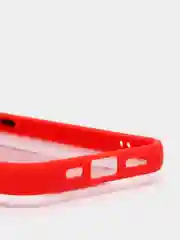 Красный чехол для iPhone 12 / 6.1 /, силиконовый, с держателем-подставкой