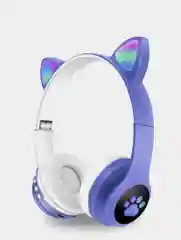 Беспроводные Bluetooth наушники с кошачьими светящимися ушками