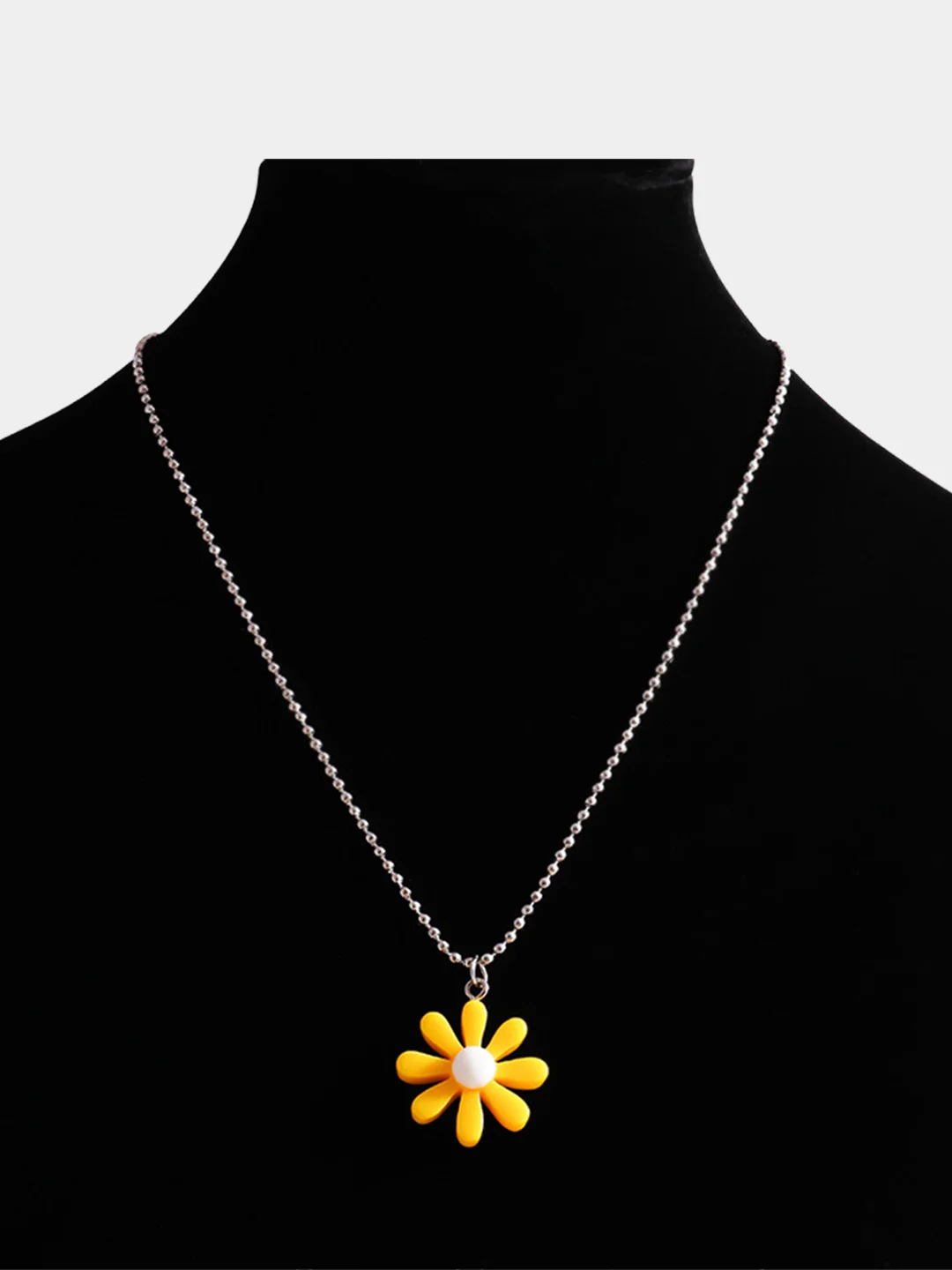 Желтый цепочка  с подвеской "Flower" на шею