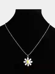 Белый цепочка  с подвеской "Flower" на шею