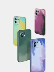 Багровый чехол для Xiaomi Note 8Pro,Poco M3, Poco X3, Note 10Pro, Note 10, Note 8, Note 7 акварель