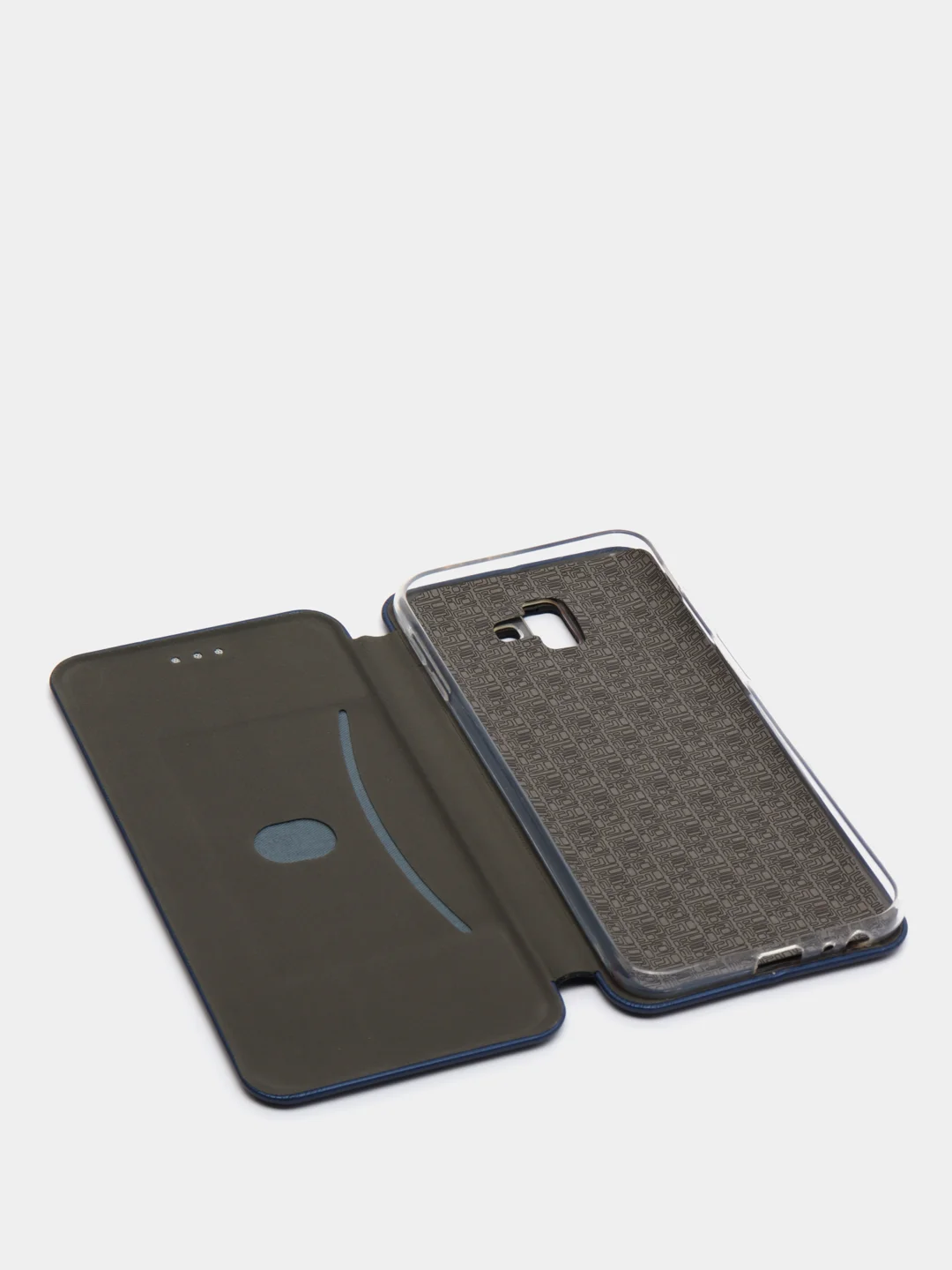 Синий чехол книжка на Samsung Galaxy J6+ / J6 Plus, Самсунг Галакси Джи6+ / Джи6 Плюс