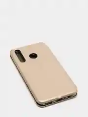 Золотой чехол-книжка на Huawei Honor 10i / Honor 20E, Хуавей Хонор 10ай / Хонор 20Е