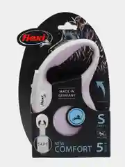Поводок-рулетка для выгула собак Flexi Comfort лента, S, 5 м, 15 кг, розовый