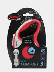 Поводок-рулетка для собак Flexi New Comfort лента XS, 3м 12кг, красный