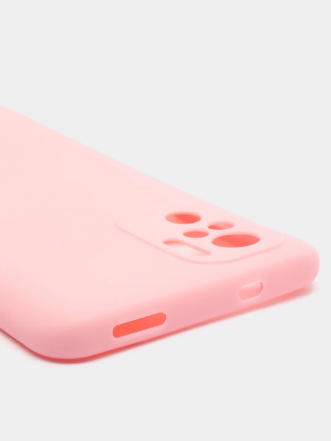 Розовый чехол Xiaomi Redmi Note 10 / Redmi Note 10S / Poco M5s силиконовый цветной матовый