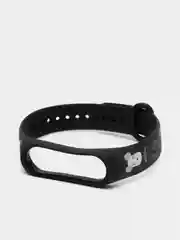 Тёмно-серый силиконовый ремешок с принтом для Xiaomi Mi Band 7 / 3 / 4 / 5 / 6
