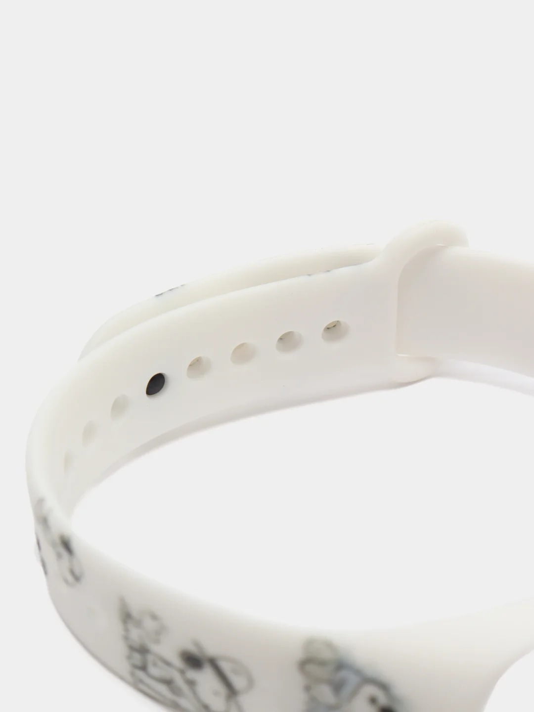 Небесно-голубой силиконовый ремешок с принтом для Xiaomi Mi Band 7 / 3 / 4 / 5 / 6
