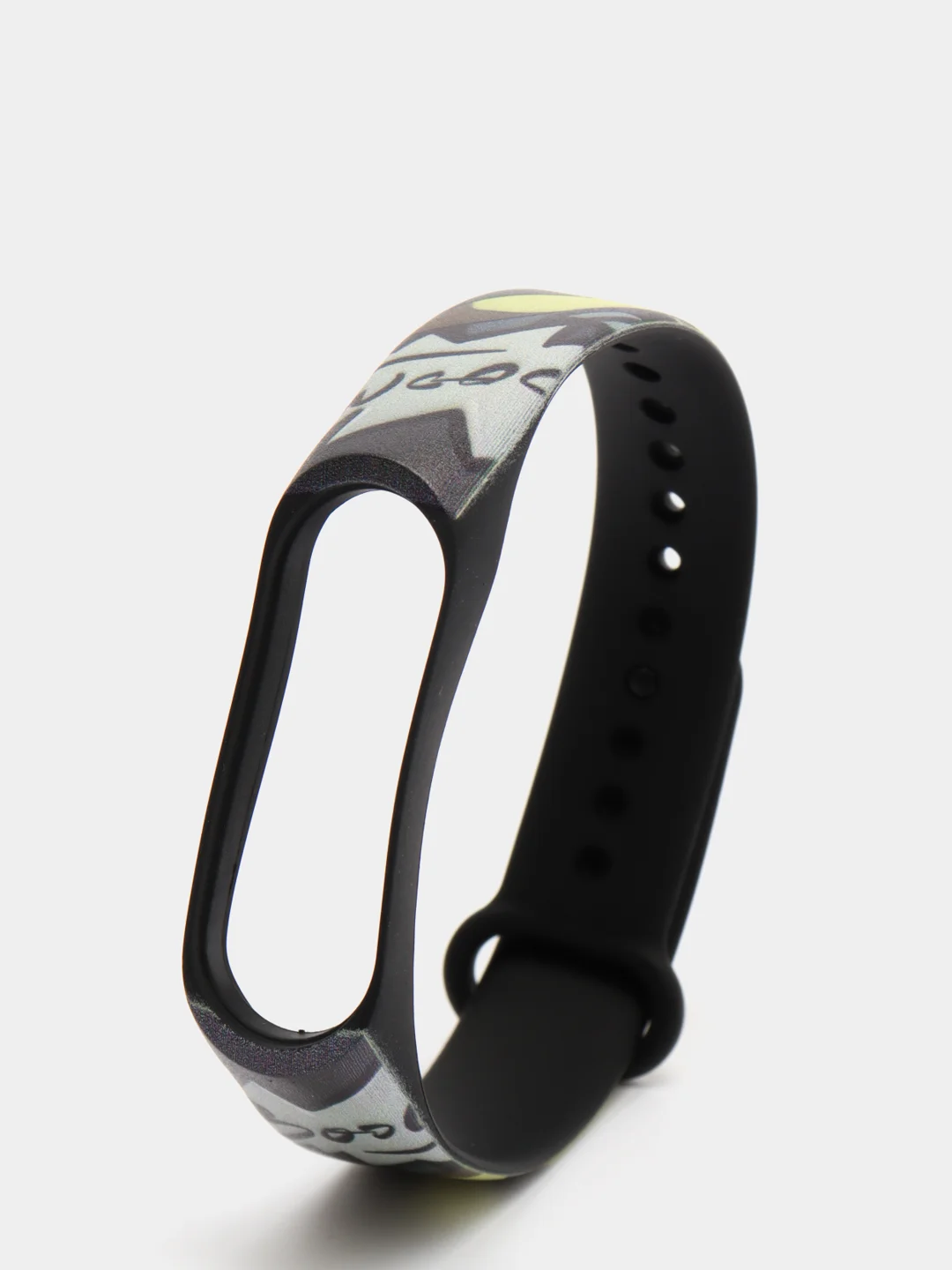 Оранжевый силиконовый ремешок с принтом для Xiaomi Mi Band 7 / 3 / 4 / 5 / 6